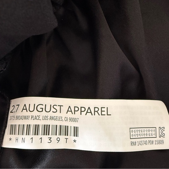 English Factory Black Faux Leather Peplum Top L - Picture 6 of 15